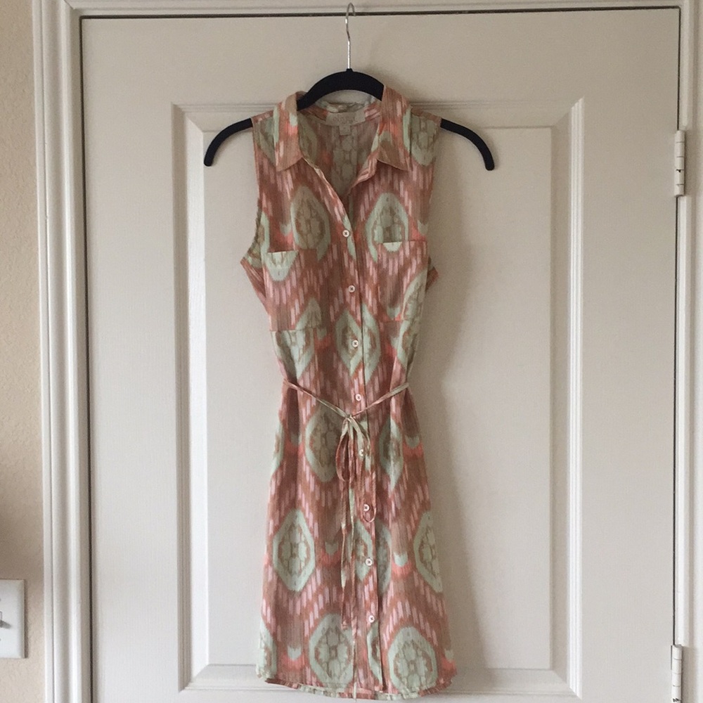 Olive & Oak button down draw string dress